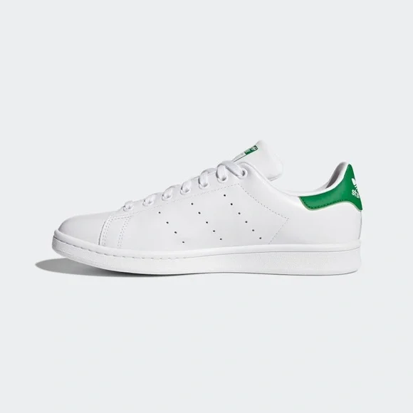 Stan Smith Adidas Women's White Sneakers with Green Accents NWT 9.5 - Picture 5 of 13